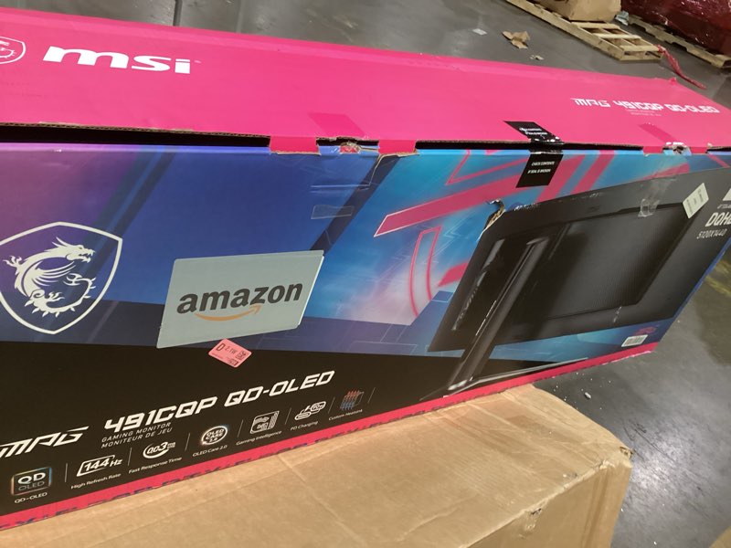 Condition photo showing Good Condition for msi - mpg 491cqp qd-oled 49\" 5120x1440 (dqhd) curved oled quantum dot monitor 144hz 0.03ms(gtg) hdr400 type-c displayport hdmi - black