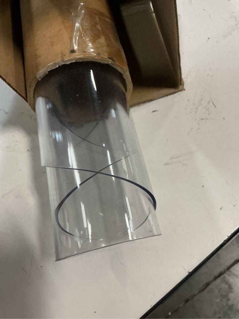 Condition photo showing Good Condition for clear round table cover protector 41 inch,2mm transparent plastic table protector waterproof,anti-scratch clear desk mat for office desktop dresser dining table,fda compliant clear 2.0mm round 41'' x 41''