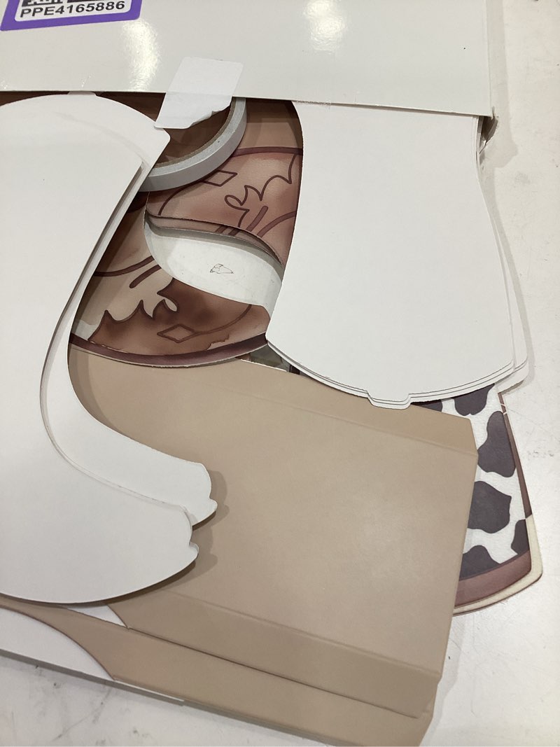Condition photo showing Good Condition for 12 set western boots flower boxes centerpiece boot shape gift boxes party decoration vase centerpieces for tables boots rodeo birthday baby shower supplies (western,cowboy cow) cowboy cow western