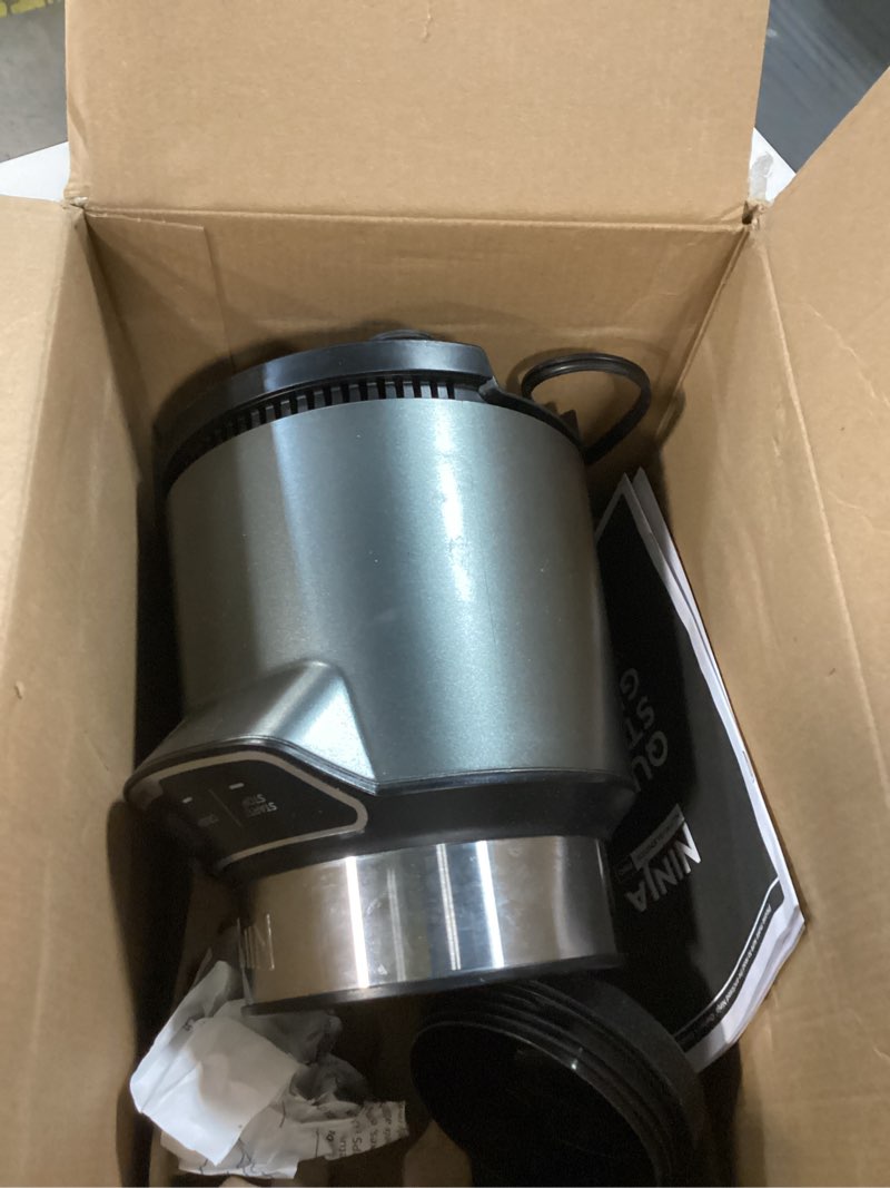 Condition photo showing As Is for Ninja | Blender | Nutri Pro | Single Serve | For Smoothies, Salsa, Shakes and Frozen Drinks | Includes 2 Smoothie Cups & Lids | Crushes Ice, Fruit & Veggies |Silver | BN401 Auto Blend 1000-Peak-Watts