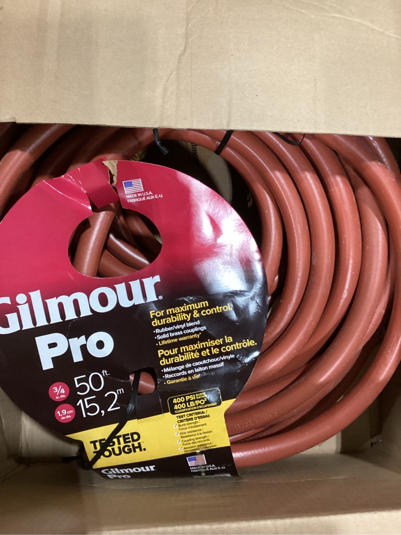 Condition photo showing Good Condition for gilmour pro commercial 3/4" x 50' heavy duty water hose, durable and kink resistant 50 ft garden hose