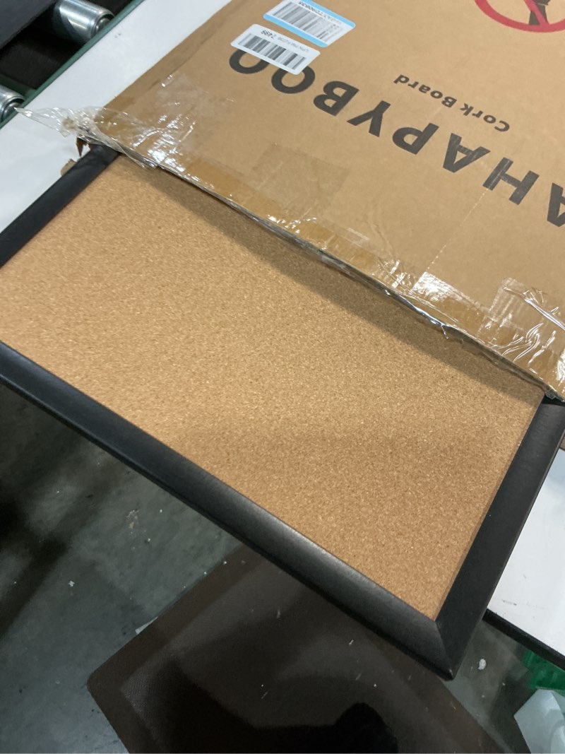 Condition photo showing Good Condition for U Brands Cork Bulletin Board, 17" x 23", Black Wood Frame 17" x 23" Black