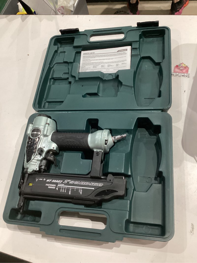 Condition photo showing As Is for metabo hpt 2-1/2-in 16 -gauge pneumatic straight finish nailer