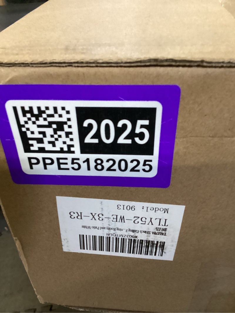 Condition photo showing Good Condition for taloya 52 inch ceiling fans with lights remote control, modern low profile ceiling fan with quiet reversible dc motor for bedroom living room and patio white white 52 inch