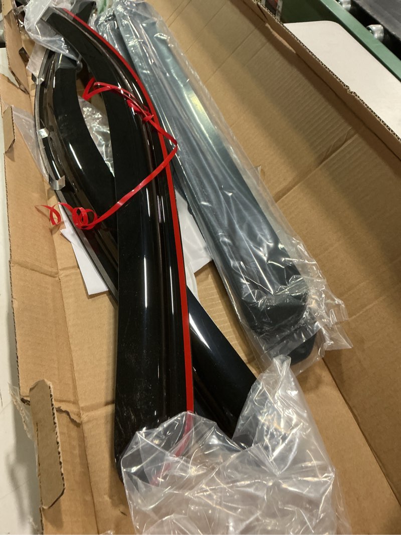 Condition photo showing Good Condition for TMS in-Channel Side Window Rain Guards for 2019-2024 Chevy Chevrolet and GMC Sierra 1500 2500 3500 with Crew Cab Body Style, Gloss Black Window Deflectors Vent Visors Silverado & Sierra 2019-2024 In-Channel
