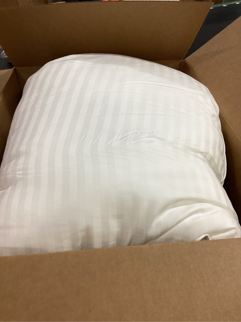 Condition photo showing As Is for hotel collection bed pillows king size set of 2 | down alternative pillow for back, stomach or side sleepers king white