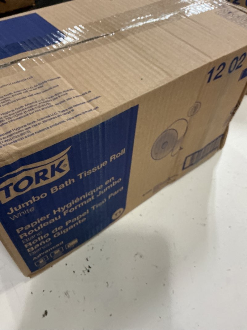 Condition photo showing New/Like New for tork jumbo toilet paper roll white t1, advanced, 2-ply, 6 x 1600 feet, 12021502, 6 count (pack of 1) 6 roll (pack of 1)