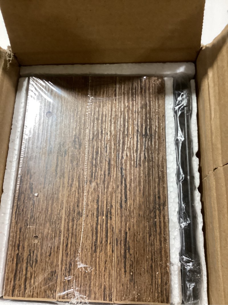 Condition photo showing New/Like New for QEEIG Bathroom Shelves Over Toilet - Wall Mounted Floating Shelves Toilet Paper Storage Small Farmhouse Decor Shelf 16 inch Set of 3, Rustic Brown (019-BN3) 3pcs A. Brown
