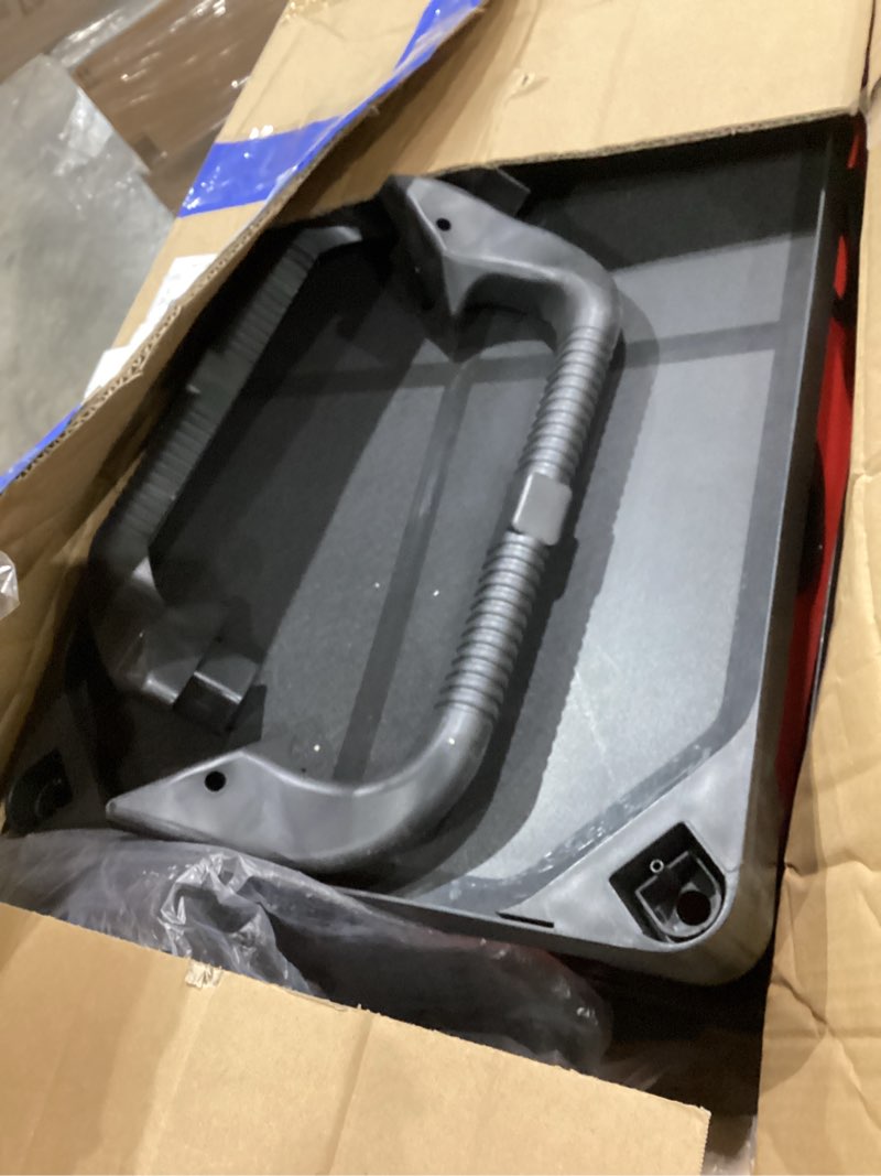 Condition photo showing As Is for yitahome auto detailing cart with wheels, 3 tier rolling detail cart with 2 polisher brackets, car wash organizer cart with 2 hanging plate & hooks & hanging bucket for garage, workshop, repair shop