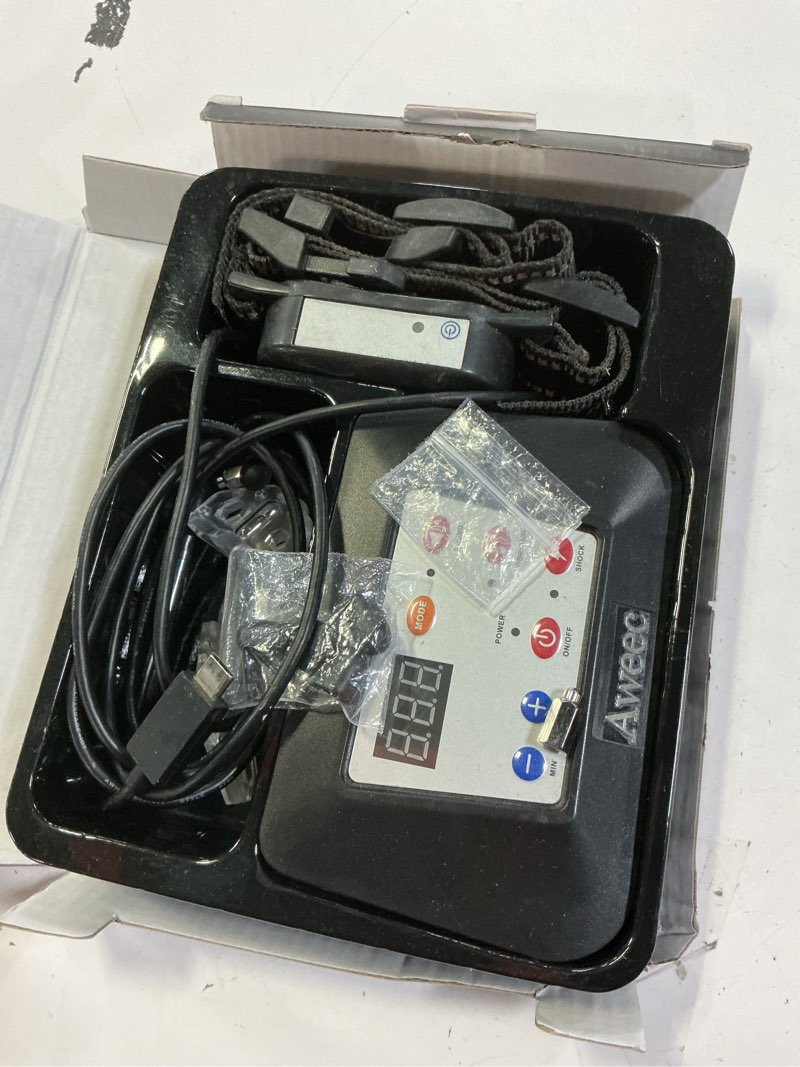 Condition photo showing Good Condition for wireless dog fence system, 2025 electric fence for dog & training collar with remote, wireless dog collar boundary containment system, adjustable range sizes, suitable for large,medium dogs ( 2 dogs ) for two dogs