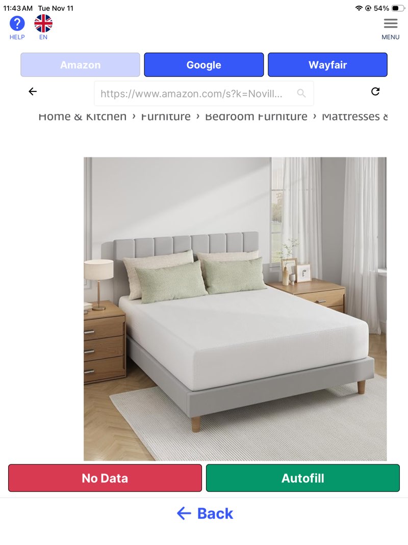 Novilla 12 Inch Queen Mattress in a Box, Gel Memory Foam Queen Size Bed Mattress for Cooling Night Sleep, Comfort Sleep & Pressure Relief, CertiPUR-US Certified (SIMILR TO STOCK PHOTO)