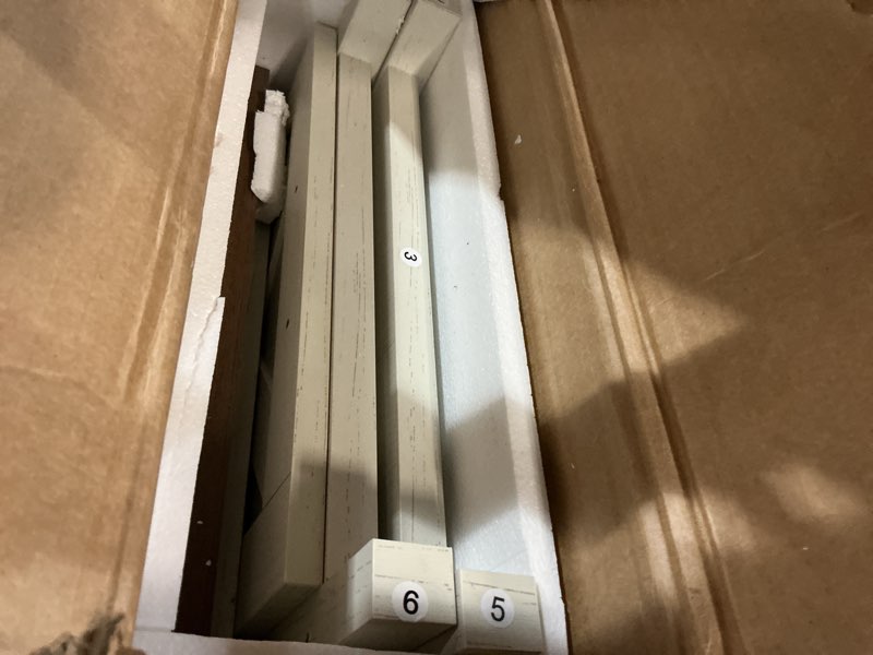 Condition photo showing Good Condition for 3 drawer small file cabinet, farmhouse vertical filing cabinet fits letter and a4 size, under desk wooden file cabinets for home office, printer stand, rustic white rustic white 3 drawers