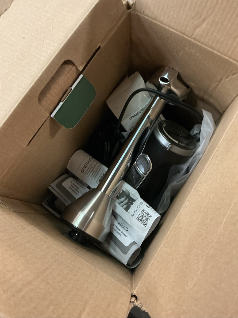Condition photo showing As Is for cuisinart csb-179 smart stick variable speed hand blender, stainless steel stainless steel variable speed
