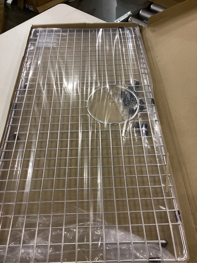 Condition photo showing New/Like New for Serene Valley Sink Bottom Grid 28-3/8" x 14-3/16", Rear Drain with Corner Radius 3/8", Sink Protector NDG2915R