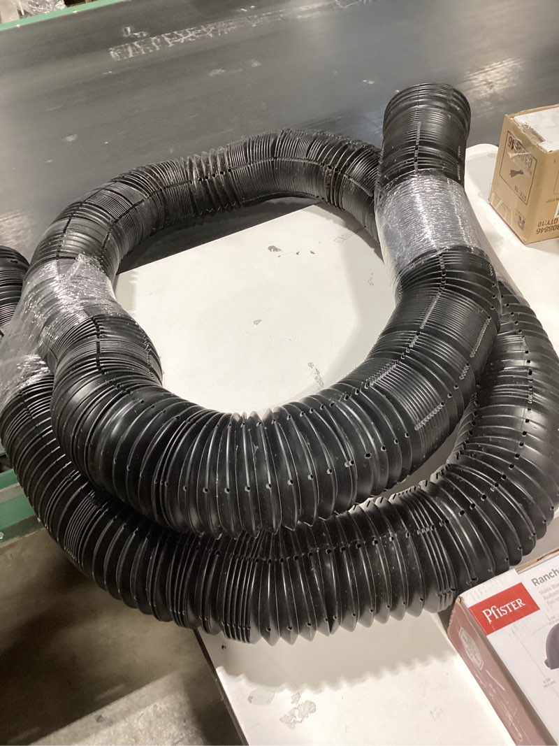 Condition photo showing Good Condition for flex drain by amerimax 4-in x 25-ft corrugated drain pipe with sock