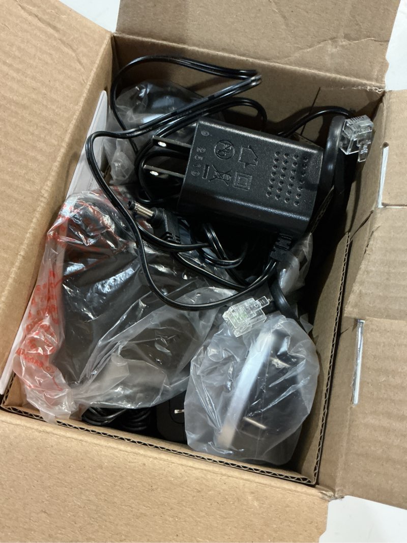 Condition photo showing As Is for at&t 2-handset expandable cordless phone with unsurpassed range, bluetooth connect to cell, smart call blocker and answering system, dlp72212 (black)
