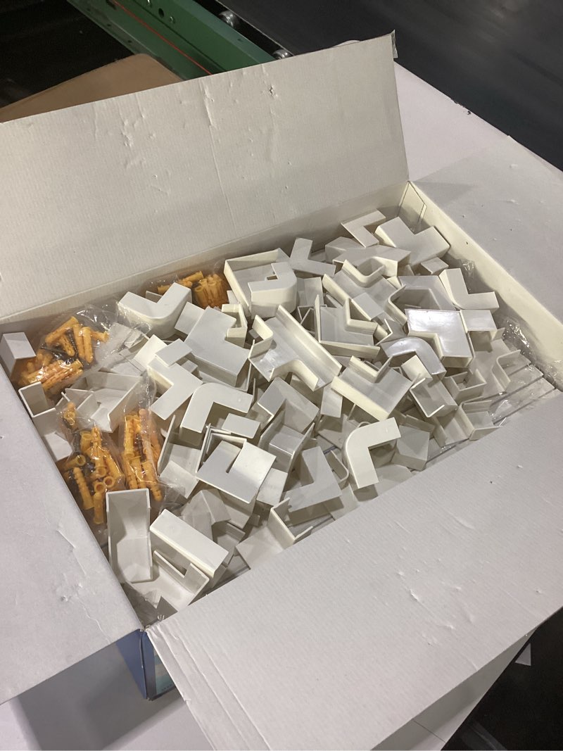 Condition photo showing Good Condition for 1260in cord hider kit, cord covers for wires on wall, paintable cable raceway, cord hider for wall mount tv, tv cable hider wall kit, wire covers for cords, 80x l15.75 x w0.96in x h0.57in, white