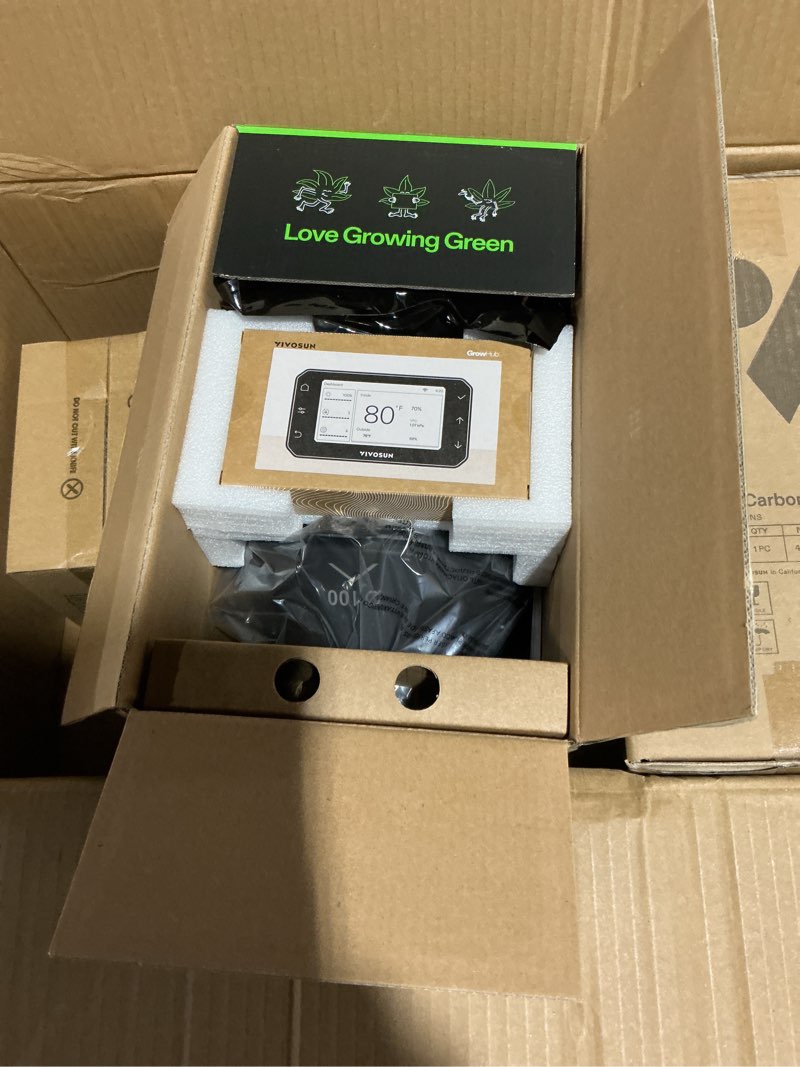 Condition photo showing Good Condition for vivosun smart air filtration pro t4 kit 4", aerozesh t4 inline duct fan w/growhub e42a+ temp. humidity wifi-controller, carbon filter & ducting ventilation system for grow tent, hydroponics 4" pro