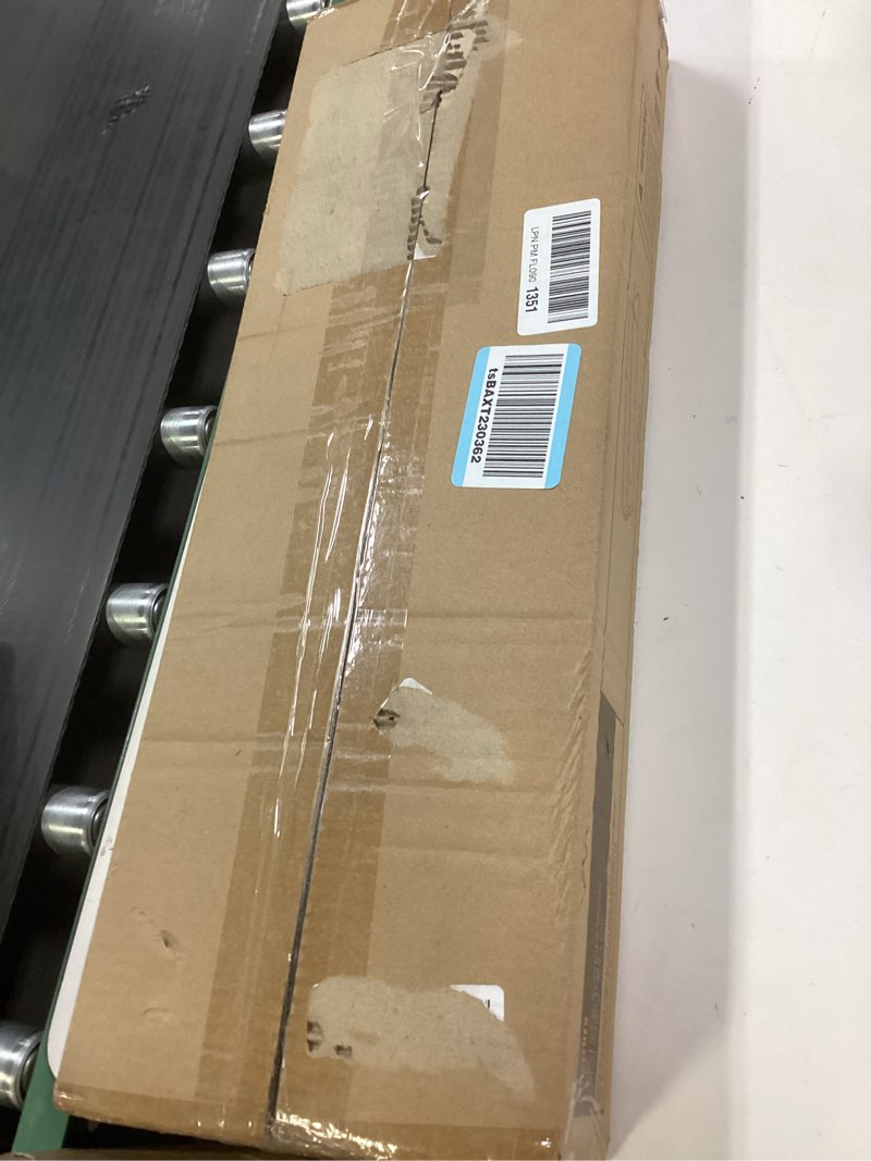 Condition photo showing New/Like New for wopitues floating shelves 24 inch with gold metal guardrail, shelves for wall decor set of 3, wall shelves for bedroom, bathroom, kitchen, living room, plants, picture frames, art- black black 23.6 inch