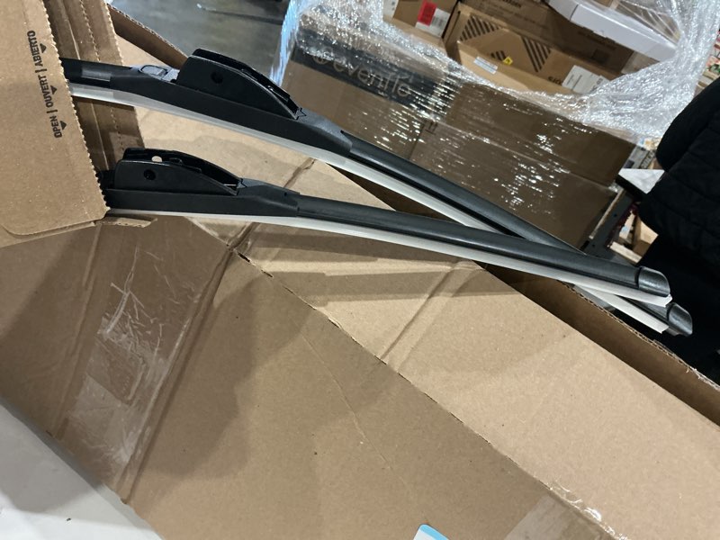 Condition photo showing As Is for trico gold 26" + 24" premium automotive replacement windshield wiper blades (set of 2), passenger and driver side all-weather beam wiper blades for select vehicle models 26" + 24" pair pack premium
