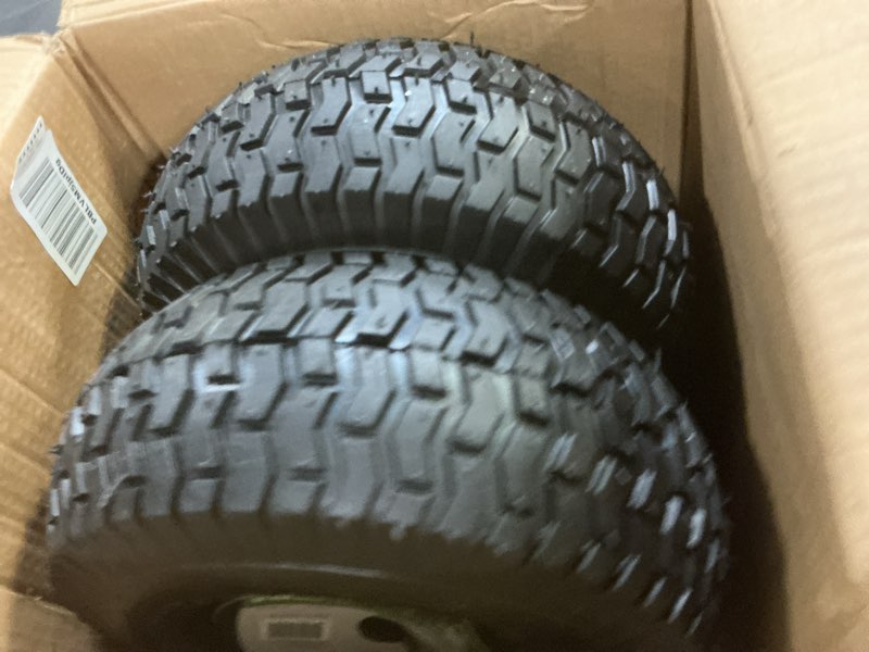 Condition photo showing New/Like New for Marathon 15 x 6.00-6  3 Inch Hub Front Tire for Craftsman Riding Mower  2 Pack