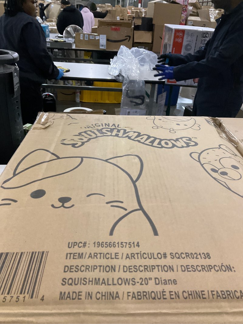 Condition photo showing New/Like New for Squishmallows 20-Inch Diane Peach Bigfoot with Rainbow Hair - Jumbo Ultrasoft Official Kelly Toy Plush - Amazon Exclusive