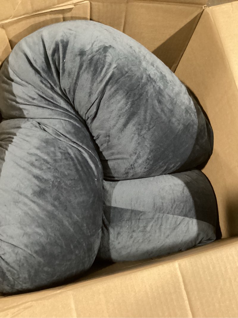 Condition photo showing Good Condition for Cute Castle Pregnancy Pillows, Soft U-Shape Maternity Pillow with Removable Cover - Full Body Pillows for Adults Sleeping - Pregnancy Must Haves - Jumbo 57 Inch - Grey Grey 57 inch - Flannel Cover