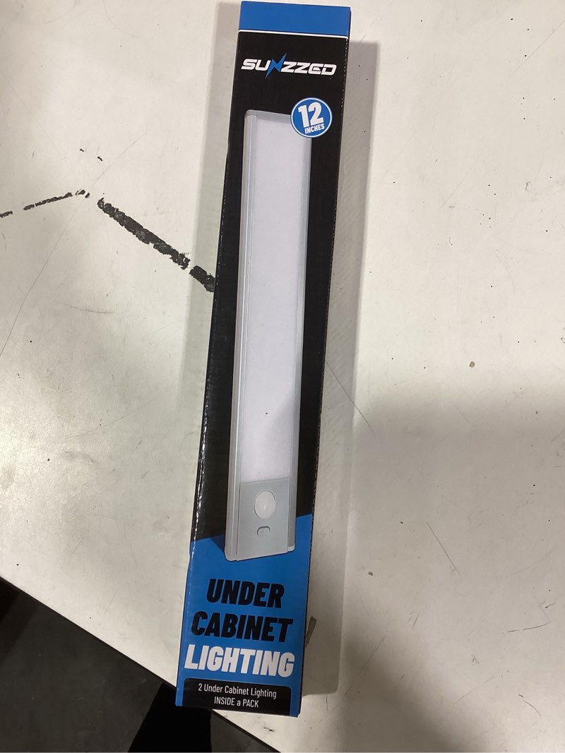 Condition photo showing New/Like New for Under Cabinet Lights, Pack of 2, 12 inches, 72 Side Emission LEDs, Rechargeable Battery, Under Cabinet Lighting, Motion Sensor Light, LED Lights for Bedroom, Home Decor, Night Light, Closet AH-SZZ-UCL-12-002-2024 12 Inches