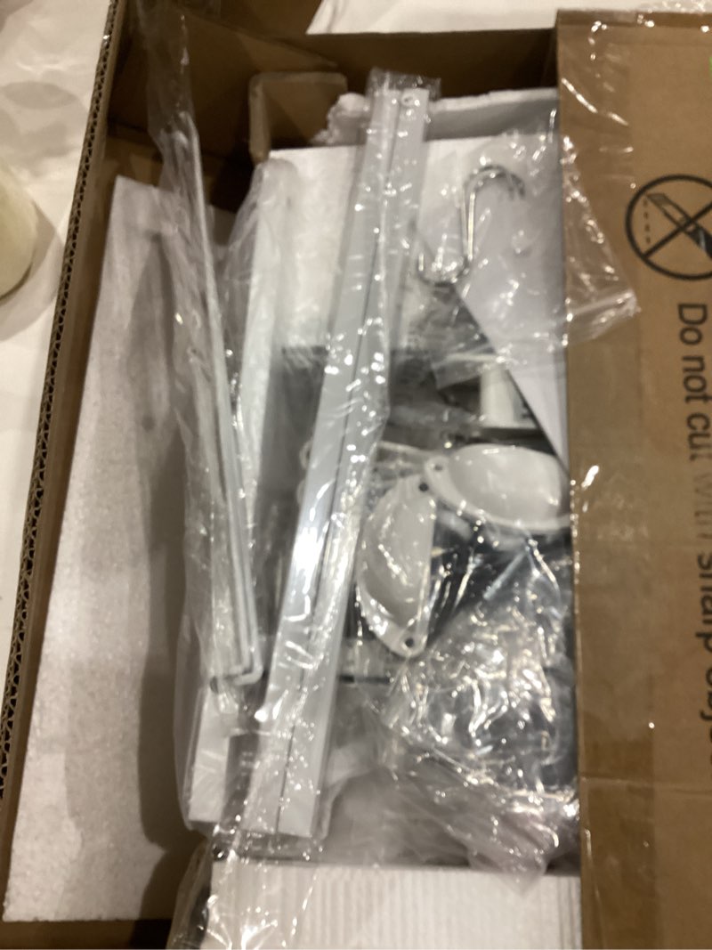 Condition photo showing New/Like New for Furologee End Table with Charging Station, Nightstand with Fabric Drawers, Side Tables with USB Ports & Outlets, Night Stand with Storage Shelf & Hooks, for Living Room/Bedroom, White White 1 pc