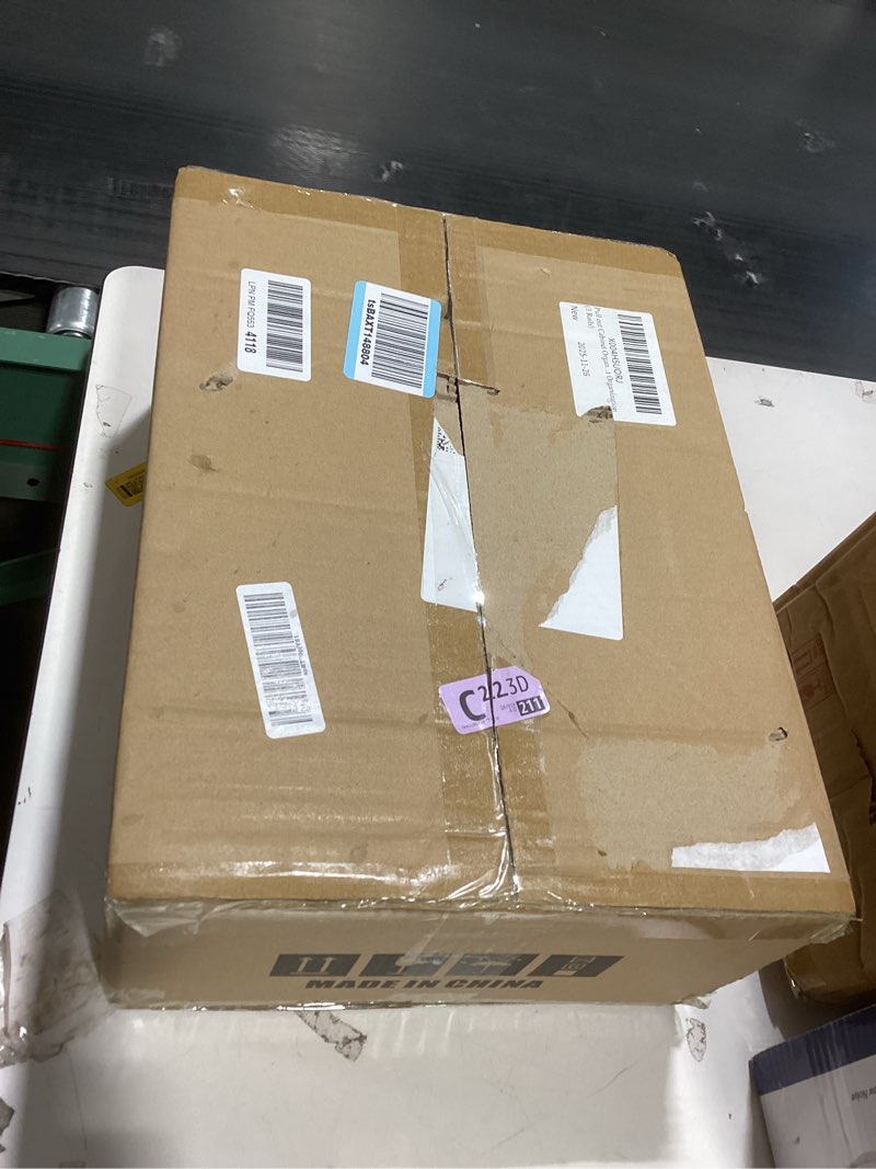 Condition photo showing Good Condition for Pull out Cabinet Organizer, 2-pack, Expandable(12"-20") Heavy Duty Slide out Drawers Fixed with Adhesive Nano Film for Pots, Roll out Shelf Storage for Kitchen Base Cabinet Organization(3 Rails) White 21"D×12"-20"W(2 Pack)