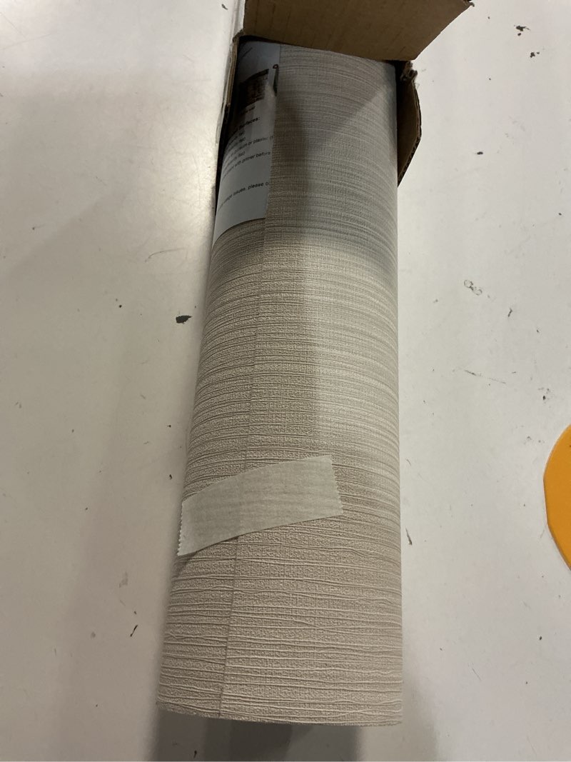Condition photo showing Good Condition for fuku mon vinyl/pvc grasscloth fabric wallpaper 24" x 394" textured cream thick linen classic neutral grassweave contact paper for walls cabinets bedroom counter top liners fireplace beige cream white 24" x 394"