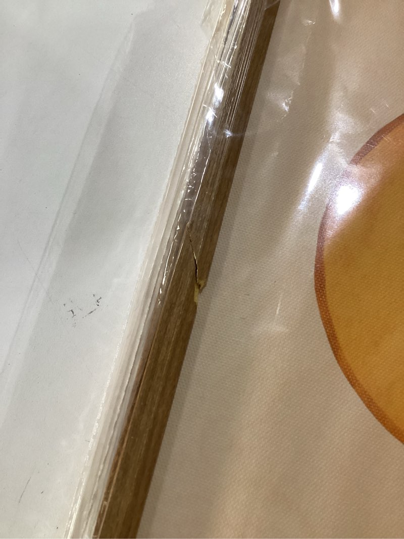 Condition photo showing Good Condition for tinonedraw mid century modern framed canvas wall art set, boho minimalist geometric arch wall decor, bohemian sun and moon art paintings, beige brown wooden artwork for living room bedroom 16"x24"x3 sun and moon 24l" x 16w"