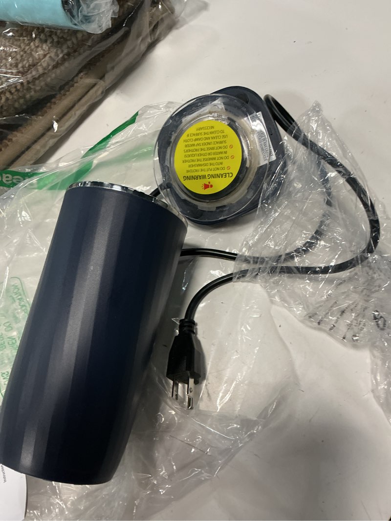 Condition photo showing As Is for simpletaste milk frother, 4-in-1 electric milk frother and steamer, automatic warm and cold foam maker and milk warmer for latte, cappuccinos, dark blue medium dark blue