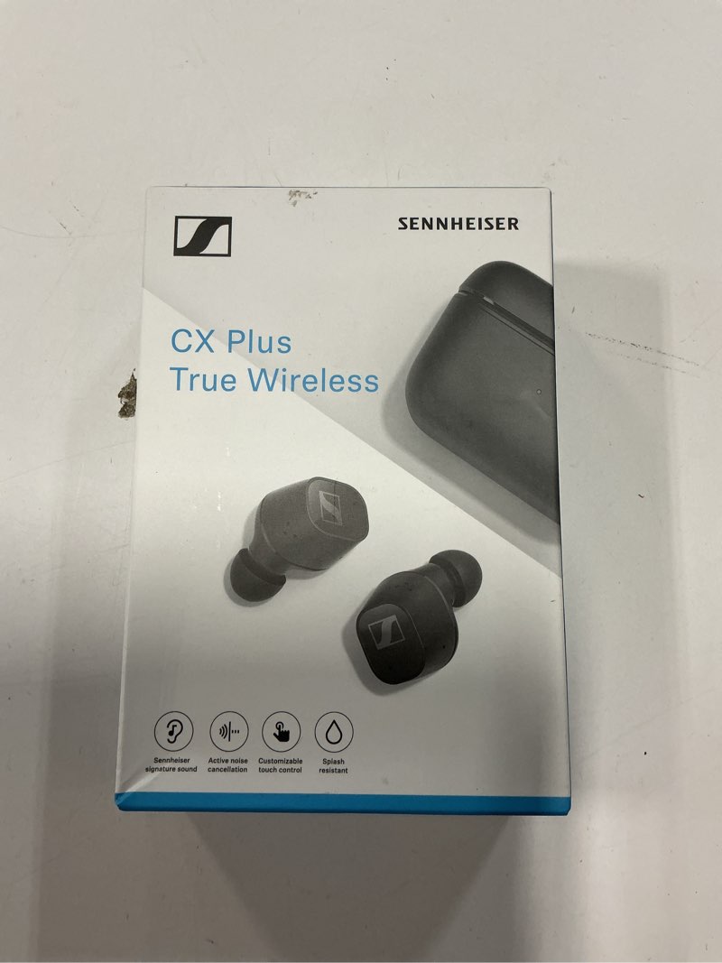 Condition photo showing New/Like New for Sennheiser Consumer Audio CX Plus True Wireless Earbuds - Bluetooth In-Ear Headphones for Music and Calls with Active Noise Cancellation, Customizable Touch Controls, IPX4 and 24-hour Battery Life CX Plus TW Black