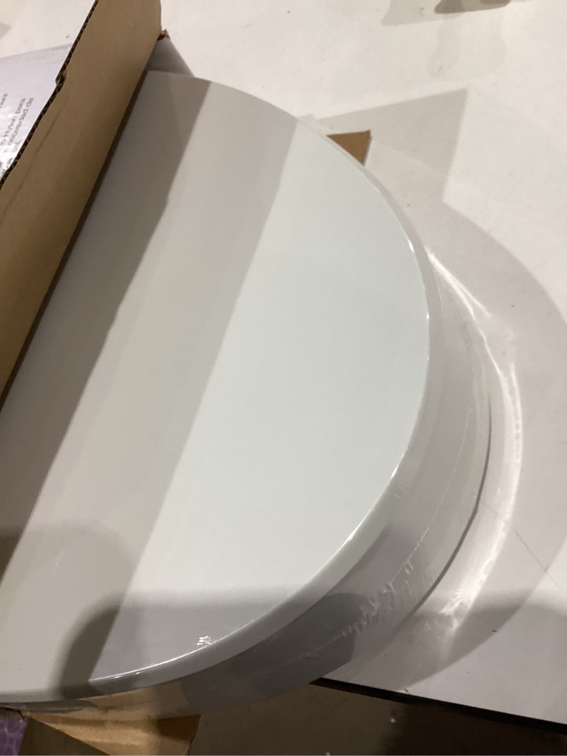 Condition photo showing Good Condition for kohler 25875-0 hyten 3" height, elevated soft close elongated toilet seat, contoured seat with grip-tight bumpers, quick-attach hardware, no slam toilet seat, white white elongated