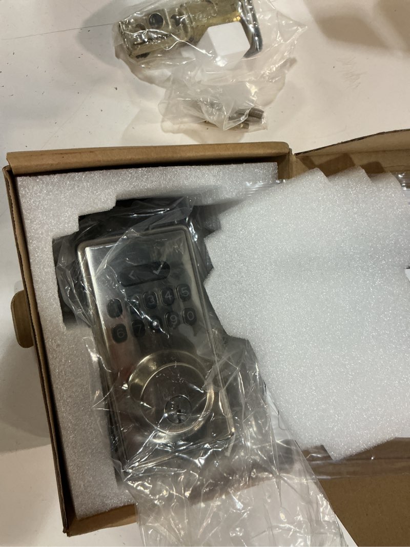 Condition photo showing Good Condition for keyless entry door lock deadbolt with keypad, digital smart locks with code, auto lock, anti-peeking password, easy installation, satin nickel