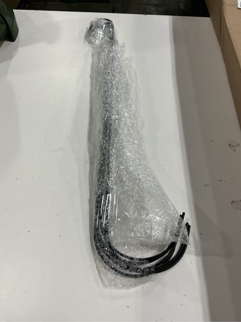 Condition photo showing New/Like New for 6 pack 24 inch long s hooks for hanging plants, heavy duty metal tree branch hangers extenders for bird feeders flower baskets wind chimes black vinyl coated garden hook 6 black 24 inch