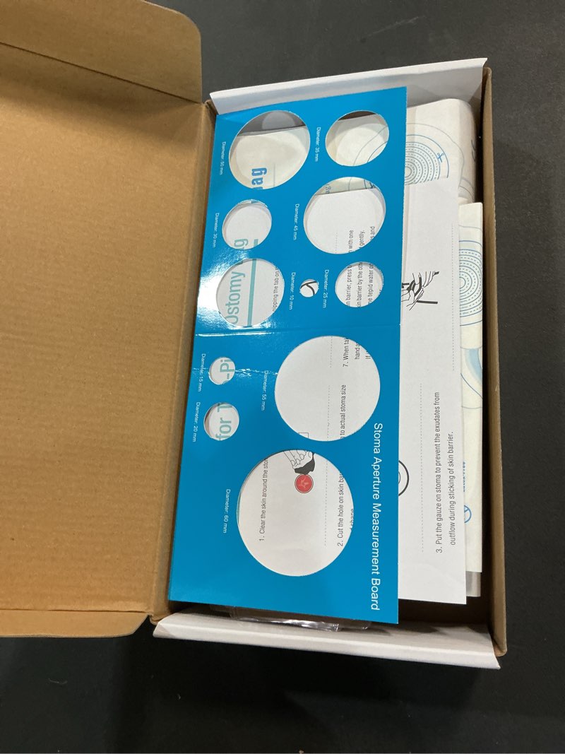 Condition photo showing Good Condition for carbou 21 pcs colostomy bags ostomy supplies clamp drainable pouches for colostomy ileostomy stoma care with measure card,cut-to-fit(15pcs bags+6pcs barriers) 23 piece set