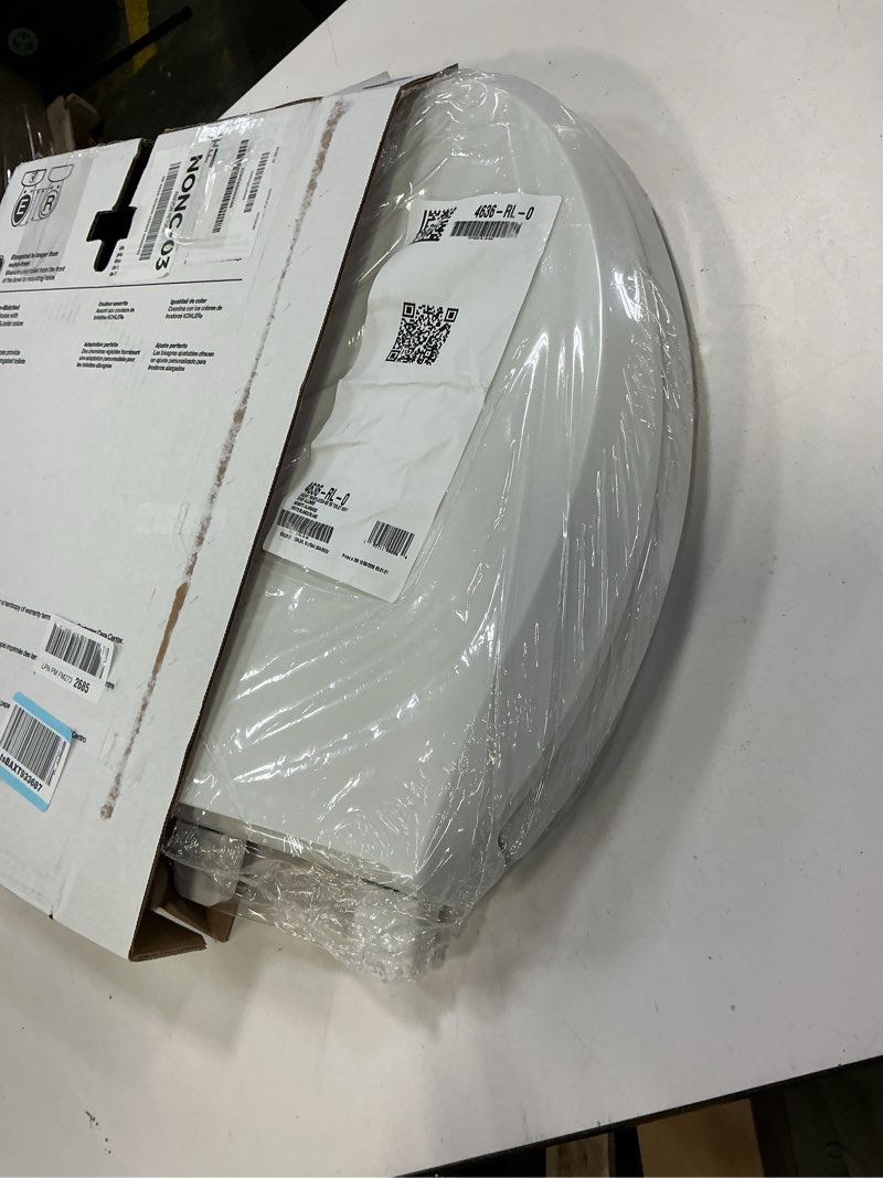 Condition photo showing Good Condition for KOHLER 4636-RL-0 Cachet ReadyLatch Elongated Toilet Seat Slow Close, Soft Close Toilet Seat Quiet Lid, Contoured Grip-Tight Bumpers Installation Hardware, Apartment Essentials, White White Elongated Ready Latch