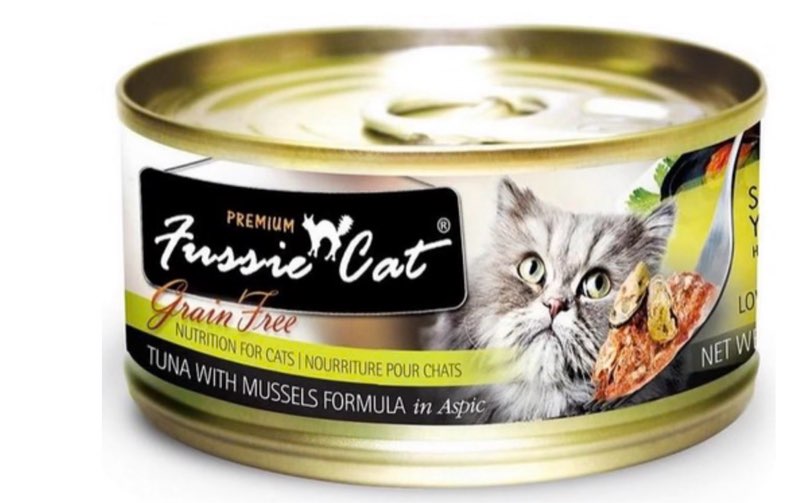 exp:10/13/2026) fussie cat premium tuna with mussels formula in aspic canned food 24/80g 