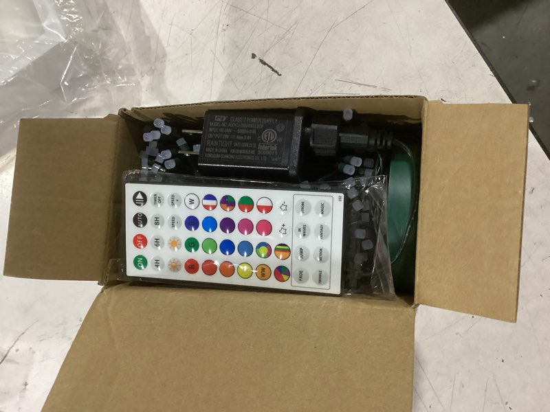 Condition photo showing Good Condition for dazzle bright smart christmas tree lights, 448 led color changing waterfall tree topper lights with remote & app, 8.2ft x 16 lines rgb christmas light for indoor outdoor party xmas decoration rgb (red, green, blue)