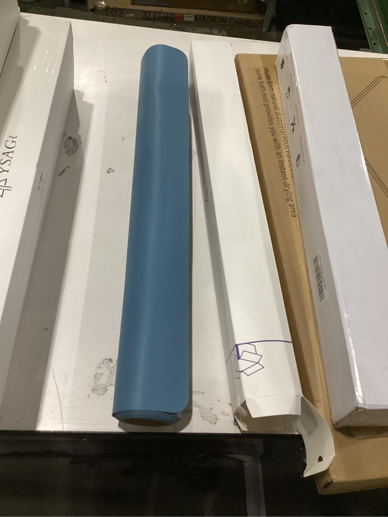 Condition photo showing New/Like New for YSAGi Double-Sided Desk Mat, Eco Cork & Leather Desk Protector, Large Mouse Pad & Writing Pad for Office/Home (Sea Blue+Cork, 47.2" x 23.6") Sea Blue+cork 47.2" x 23.6"