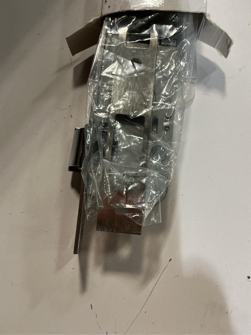 Condition photo showing Good Condition for storm door mortise lock body, mortise lock replacement parts for old storm doors, 2-1/2" handle pz, reversible latch bolt(polished nickel) mortise lock polished nicke