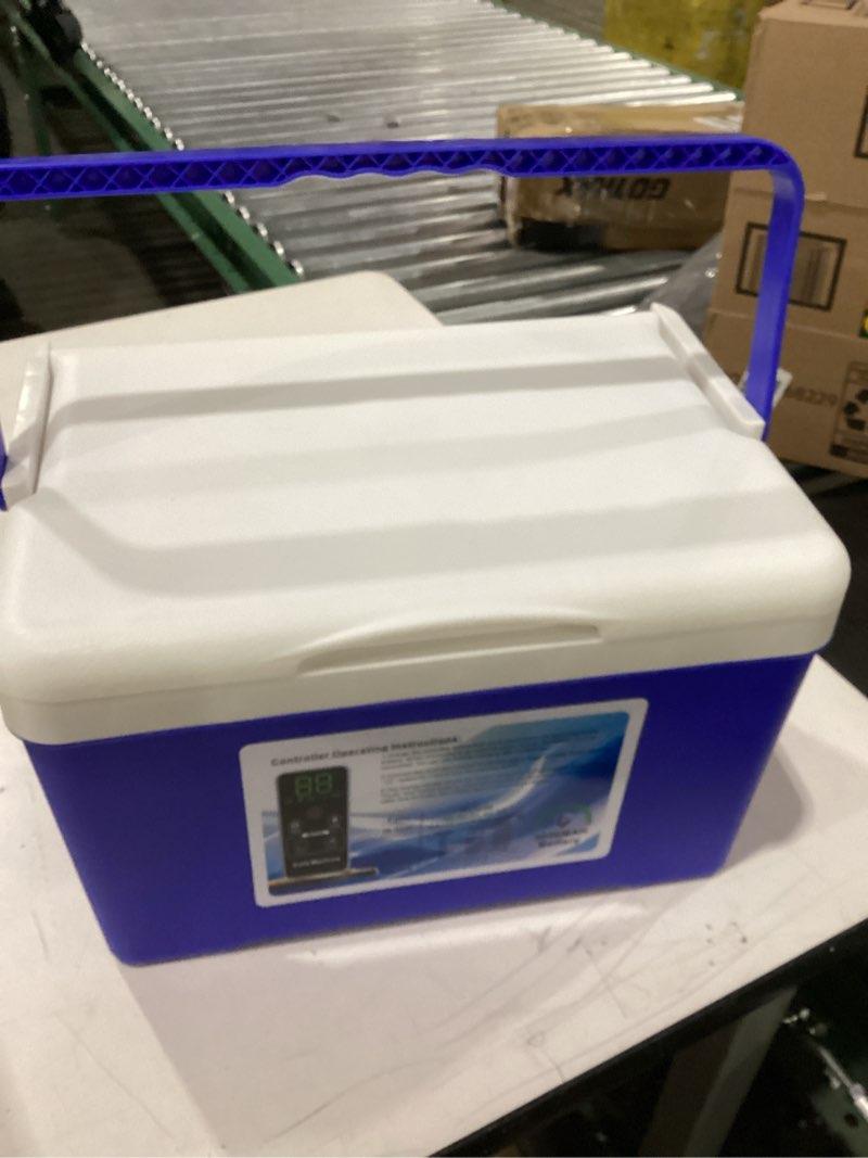 Condition photo showing New/Like New for Not tested Cold Therapy Machine, Built-in 3000mAh Battery, Cold Therapy for Knee Replacement, Ice Machine for Knee After Surgery, Cryotherapy Systems Suitable for Home use, Blue 8.5qt+knee