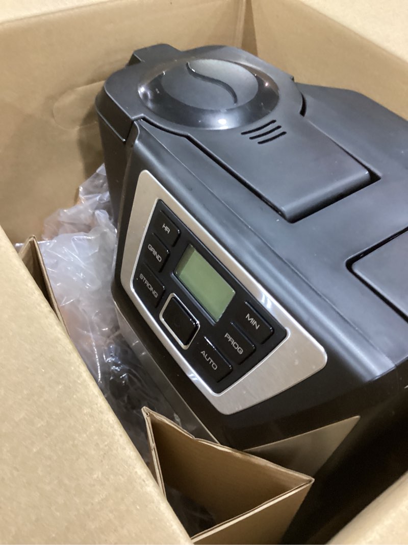 Condition photo showing As Is for Black and Decker BLACK+DECKER 12-Cup Mill and Brew Coffeemaker, Black, CM5000B 12-Cup Coffee System