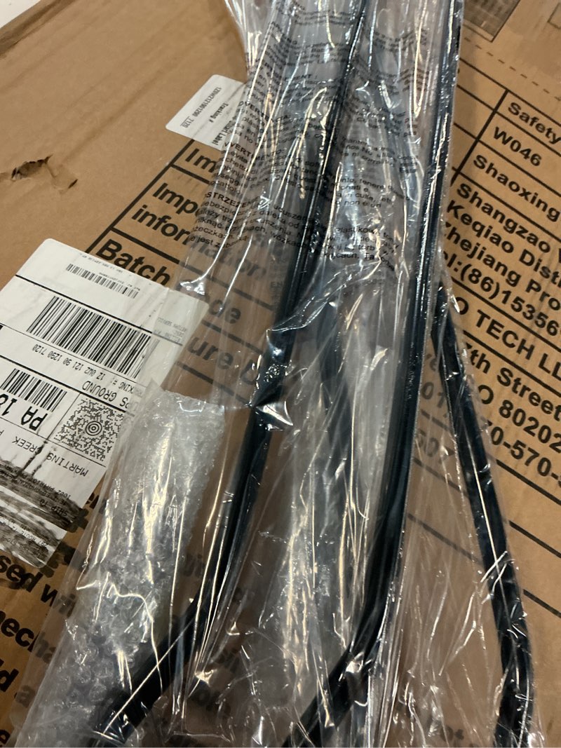 Condition photo showing As Is for waowao baby gate 62.20-71.26" extra wide pressure mounted walk through swing auto close safety black metal toddler kids child dog pet puppy for stairs,doorways,kitchen black 62.2-70.6"/158-179.32cm