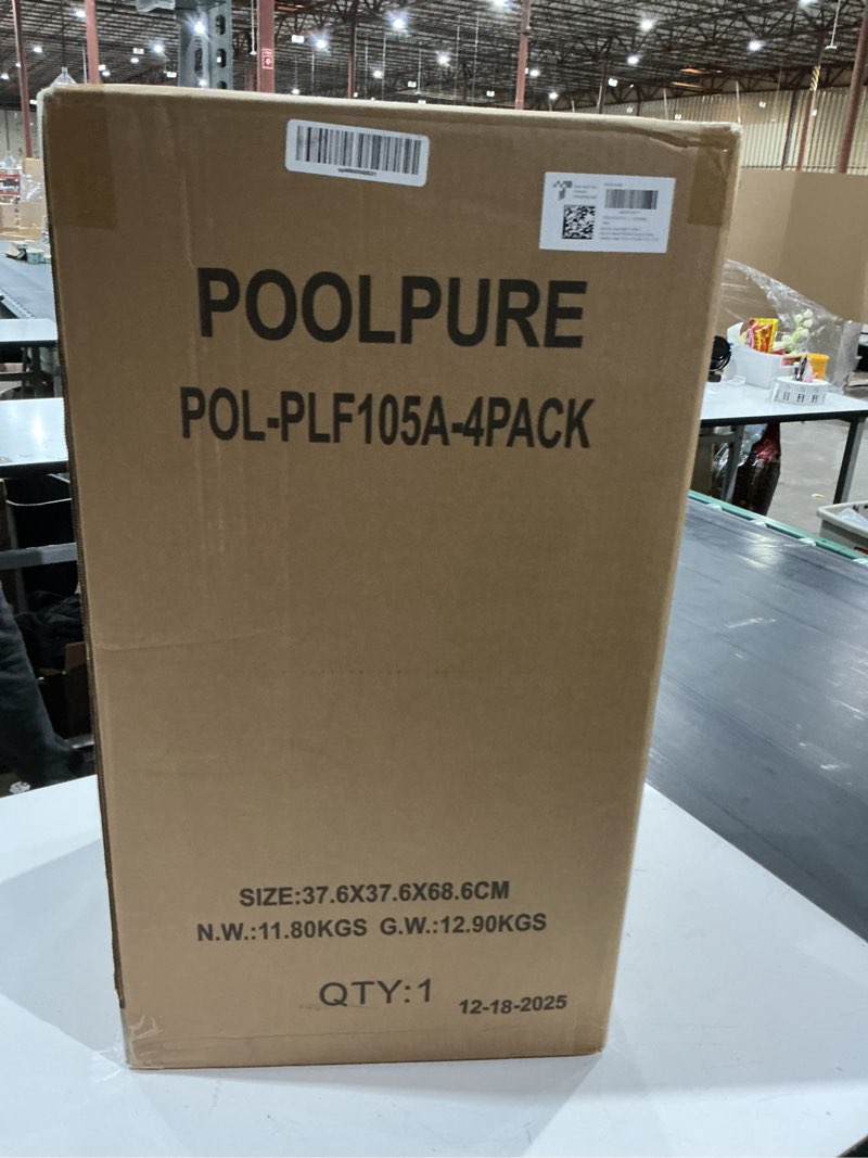 Condition photo showing New/Like New for poolpure pcc105-pak4 replaces pentair ccp420, 178584, ultral-a6, unicel c-7471, 817-0106, r173576, filbur fc-1977, 570-0425-07, pentair clean and clear plus 420, l x od: 26"x7", 4x105 sq.ft. cartridge