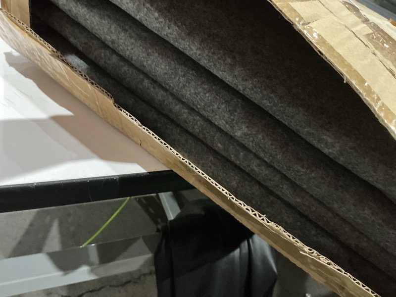 Condition photo showing Good Condition for garage floor mat, 7.4 x 8.4 ft waterproof mat with non-slip backing, reusable absorbent surface, easy clean floor protector oil spill mats for garage, driveway, workshop 7.4' x 8.4'