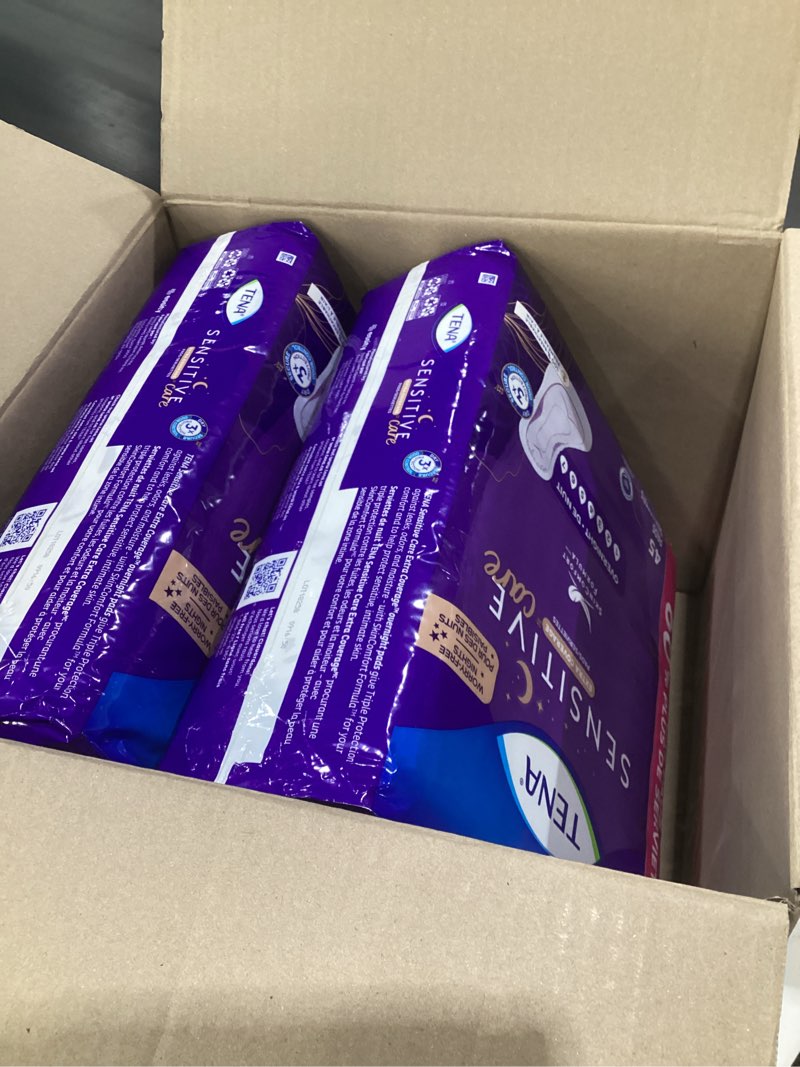 Condition photo showing Good Condition for tena sensitive care incontinence pads, bladder control, postpartum for women, overnight absorbency, extra coverage, 90 pads