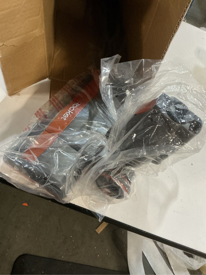 Condition photo showing As Is for Shark HV343AMZ Rocket Corded Stick Vacuum with Self-Cleaning Brushroll, Lightweight & Maneuverable, Perfect for Pet Hair Pickup, Converts to a Hand Vacuum, Crevice Upholstery Tools, Blue/Silver Rocket w/ Self-Cleaning Brushroll